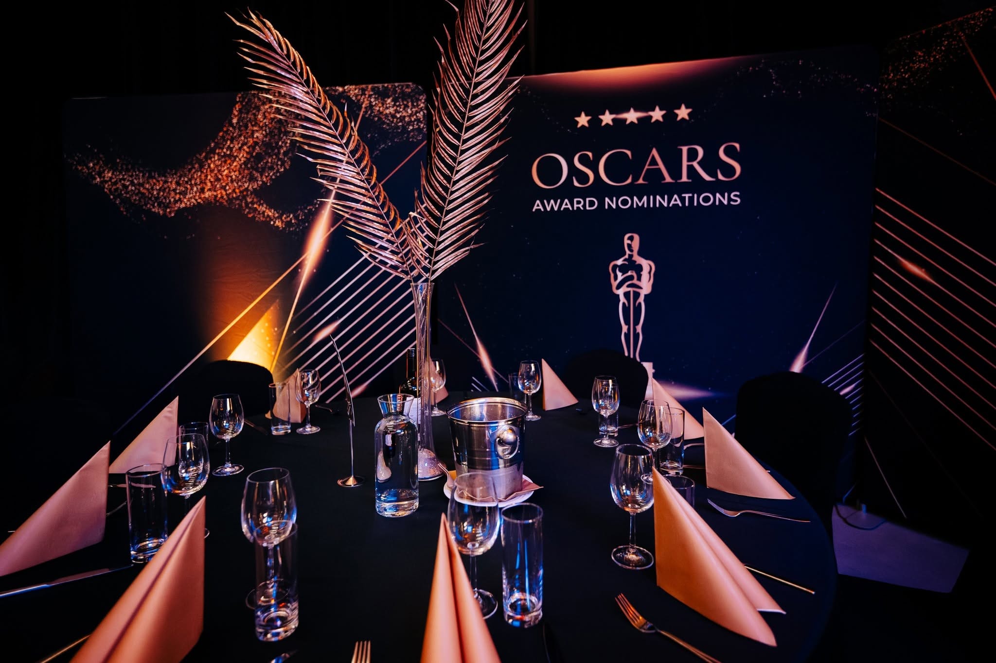 Oprawa wieczoru Hollywood dla EIS w MIASTO Space w Gdańsku